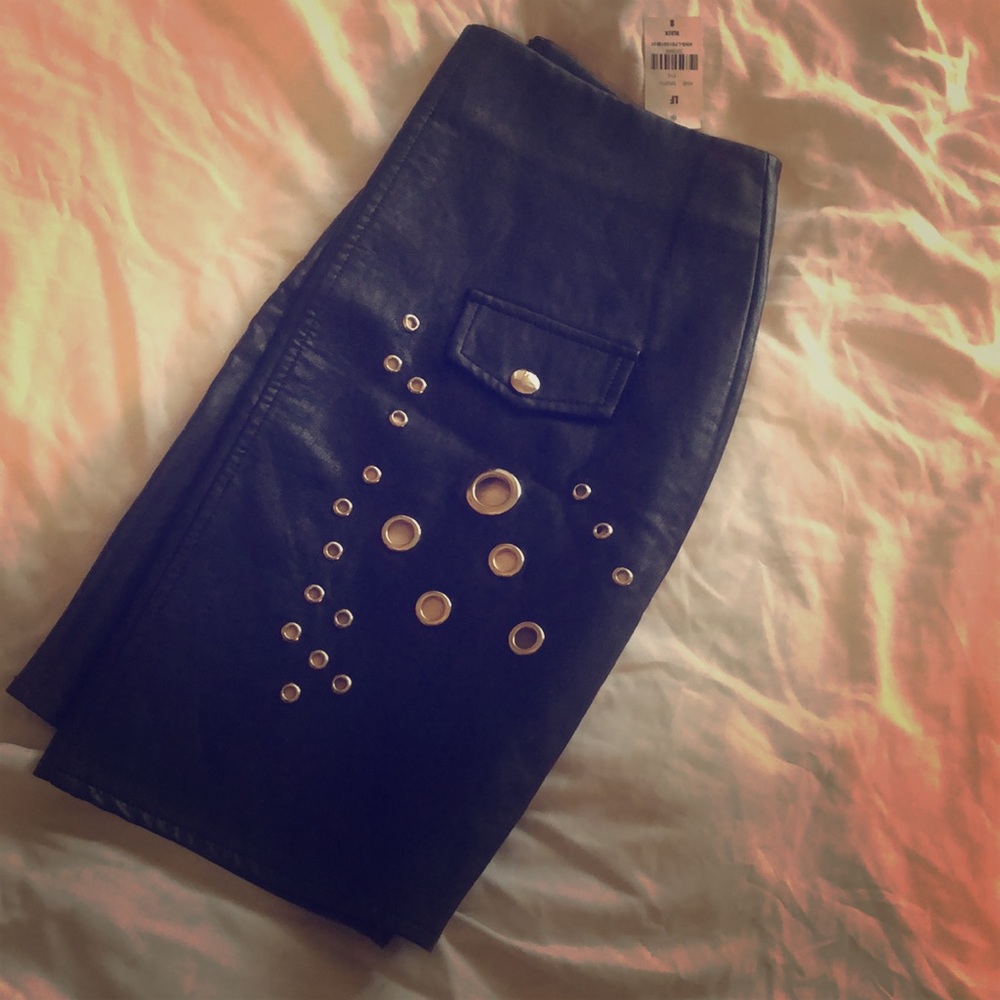 Adorable LF black mini skirt! Faux leather